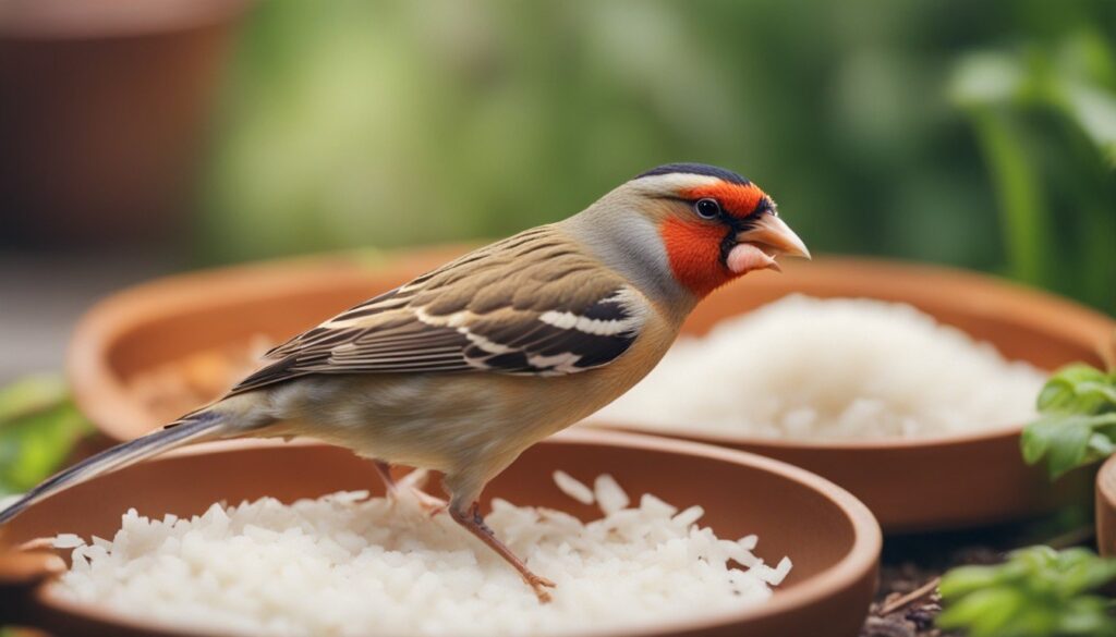 can  birds eat rice