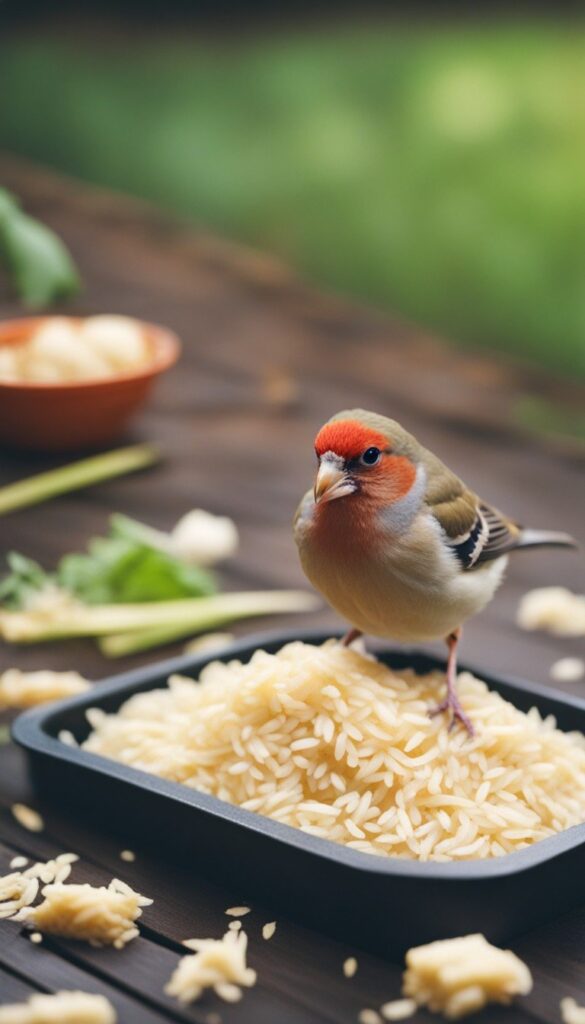 can birds eat rice